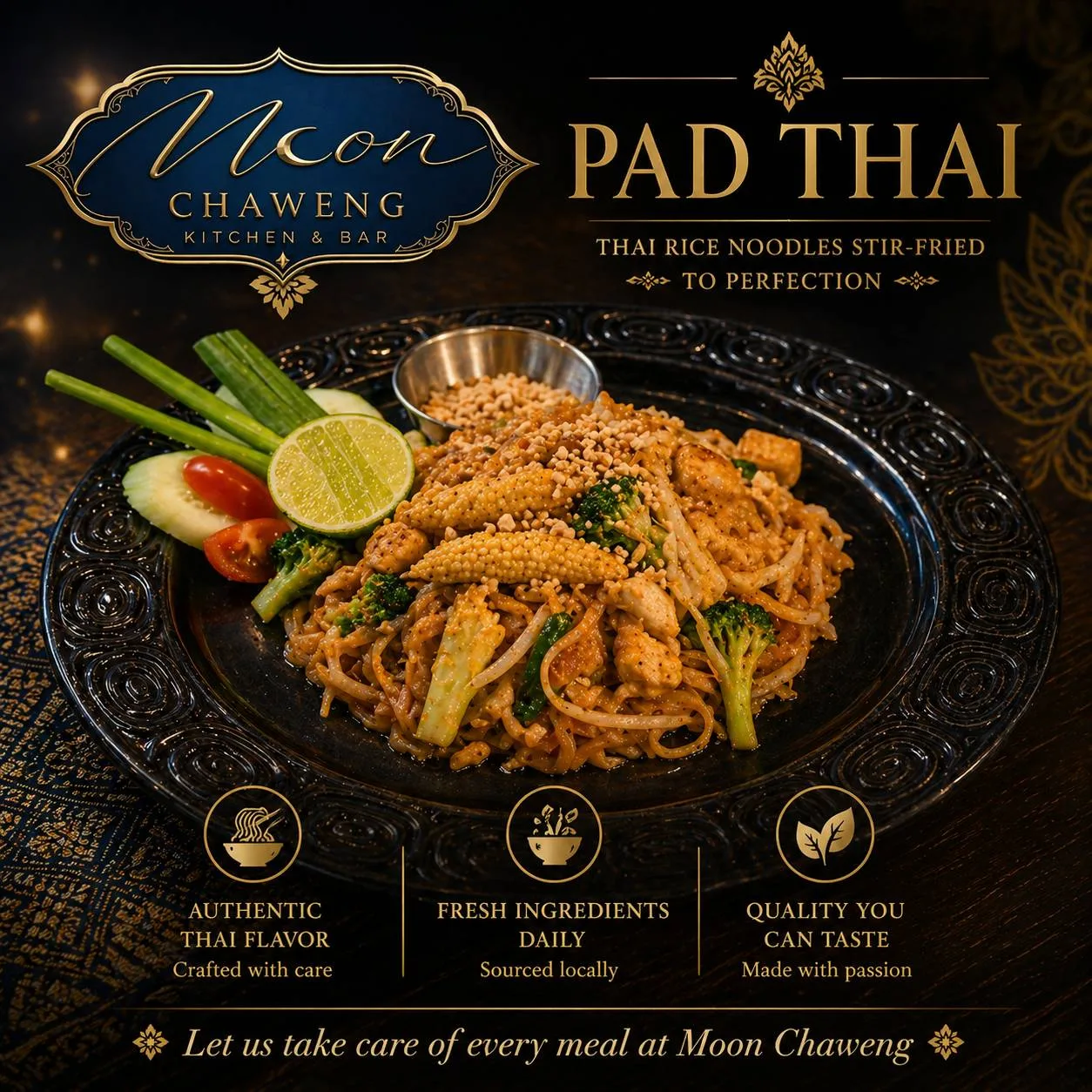 ผัดไทยไก่